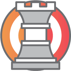 Icon of chess piece, strategy concept icon.