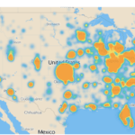 Geographic interest heatmap