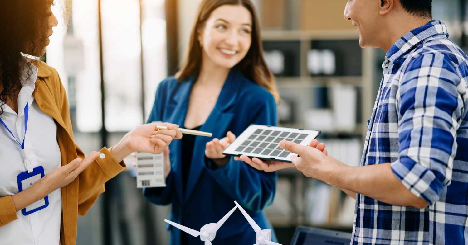 Nonprofit financial offices going over spreadsheets